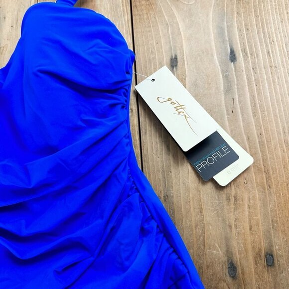 NWT Profile by Gottex D-Cup  Shirred Underwire One Piece Swimsuit 8D - Picture 6 of 8